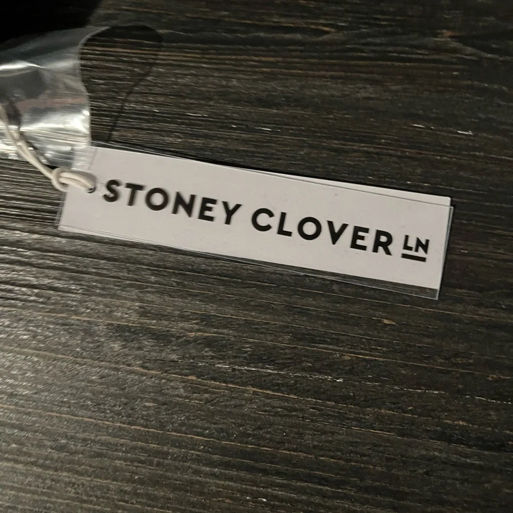 NWT Stoney Clover Lane Heart Pouch Noir Black Sparkle